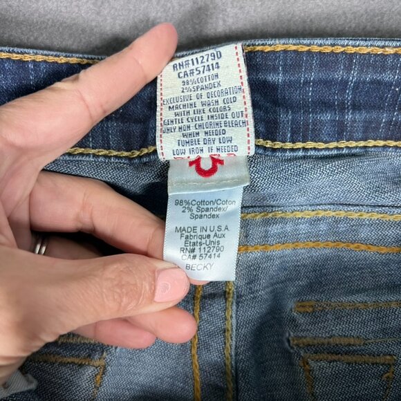 True Religion Becky Bootcut Flap Pockets Jeans Made in USA size 27 - Picture 6 of 10